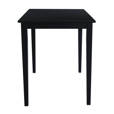 Elegant 54'' Black Solid Wood Counter Height Dining Table with Shaker Legs