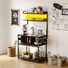ODK Bakers Rack with Power Outlet & LED Lights, Coffee Bar with Storage 5-Tiers - 3 of 3