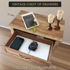 Farmhouse Dresser, Rustic Wood 5 Drawer Dresser for Closet, Tall Chest of Drawers with Metal Handles - 4 of 4