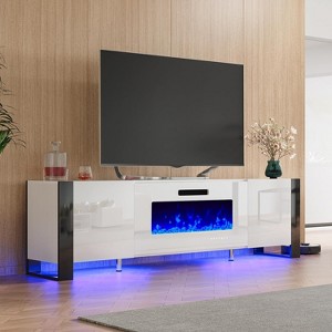 AMERLIFE U-Shaped Legs Fireplace TV Stand with Fireplace - 1 of 4
