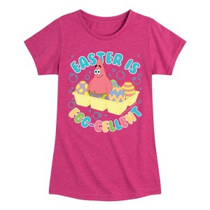 Girls' - SpongeBob Squarepants - Easter Is Egg Fitted Short Sleeve Graphic T-Shirt - 1 of 4