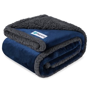 PetAmi Waterproof Dog Blanket for Bed Couch Sofa Cover, Reversible Faux Shearling Fleece Pet Throw - 1 of 4