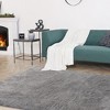 Area Rug Soft Fluffy Shage Area Rug for Living Room Black Shaggy Carpet Faux Fur Washable Rugs - 3 of 4