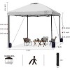 Anybear 10x10FT White Pop Up Canopy Tent with Adjustable Legs - 2 of 4