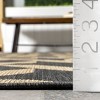 Nuloom Geometric 10x12 Indoor/Outdoor Area Rug for Living Room Patio Deck Front Porch Kitchen, Dark Grey/Beige - 3 of 4