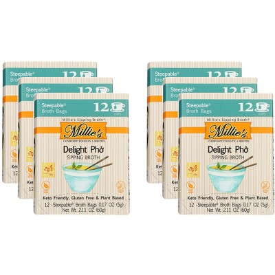 Millies Sipping Broth Broth Bags Delight Pho - Case of 6 - 12 ct