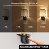 YANSUN 1W Plug-In Night Light with Gold Ring Fabric Shade, Black Base, Warm 2700K Dimmable, Sliding 0%-100%, US Three-Prong Plug - 3 of 4