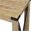 Durango Console Table with Shelf English Oak/Black - Breighton Home: Industrial Sofa Table, Space-Saving Design - 4 of 4