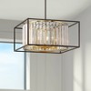 Possini Euro Design Milne 20" Modern Pendant Chandelier Ceiling Light Fixture Dining Room Over Table 5-Light Oiled Bronze and Burnished Brass Finish - 2 of 4