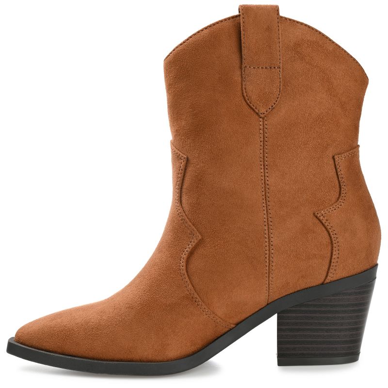 Journee Collection Womens Becker Pointed Toe Stacked Western Booties, 3 of 11
