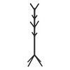 SEVOBAL Freestanding Coat Rack Hall Tree with 8 Hooks and 4 Tier Sturdy Metal Base for Entryway and Bedroom, Black, 17.5"*17.5"*70.25" - 3 of 4