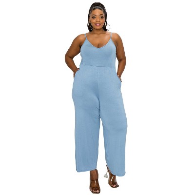 L I V D Women's Raven Wide Leg Pocket Jumpsuit