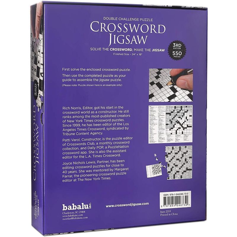 Babalu Crossword 550 Piece Jigsaw Puzzle | 3rd Edition, 3 of 4