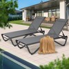 Kozyard Patio Chaise Lounge Chair Full Aluminum Reclining Adjustable Chair for Poolside Sunbathing Beach - 2 of 4