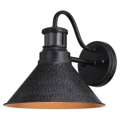 Vaxcel Outland 1 - Light Wall Light in  Aged Iron/Light Gold