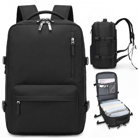 SUGIFT Expandable 20L-30L Waterproof Travel Backpack, Carry On Personal Item, USB Charging, Anti-Theft, Fits 15.6" Laptop for Men & Women