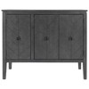 Accent Storage Cabinet MDF Storage Chest With Adjustable Shelf 3 Doors Kitchen Buffet Sideboard Entryway Console Table - 3 of 4