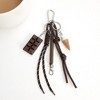 Anna-Kaci Chocolate and Ice Cream Charm Keychain with Faux Leather Straps and Metal Details - Brown - 2 of 4