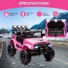 Kids RC Electric Truck, Battery Operated Vehicle with Remote Control, Spring Suspension, LED Lights, Bluetooth, 3 Speed Gears, Parent Remote Control - 2 of 4