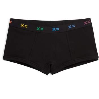 Tomboyx Boy Short Underwear, Cotton Stretch Comfortable Boxer Briefs, (xs-6x)  Black Rainbow Xxx Small : Target