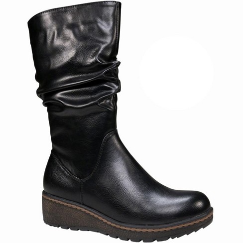 Wedge discount riding boots