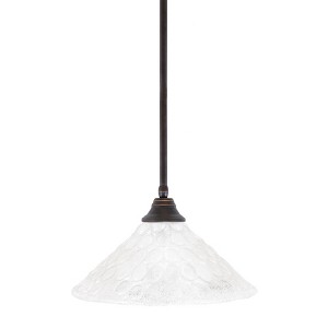 Toltec Lighting Any 1 - Light Pendant in  Dark Granite with 16" Italian Bubble Shade - 1 of 1
