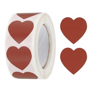 Unique Bargains Self-Adhesive Heart Decoration Sticker for Envelope Wedding 500 Pcs - 1 of 4