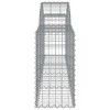 vidaXL Gabion Basket Silver Galvanized iron 78.7 x 11.8 x 23.6/31.5 in - 78.7" x 11.8" x 23.6"/31.5" 1 - 4 of 4