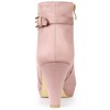 Allegra K Women's Platform Side Zippers Buckle Decor Chunky Heel Ankle Boots - 3 of 4