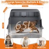 Stainless Steel Litter Box with Lid, 2 Pack XL Metal Cat Litter Box with Removable High Sided Enclosed, Foot Pedal & Scoop & Litter Mat for Big Cats - 2 of 4