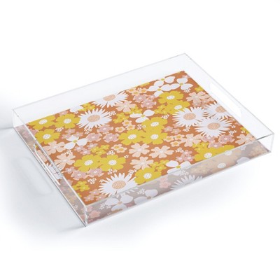 Alice Rebecca Potter Wildflower Retro Ditsy Flower Small Acrylic Tray -  Deny Designs