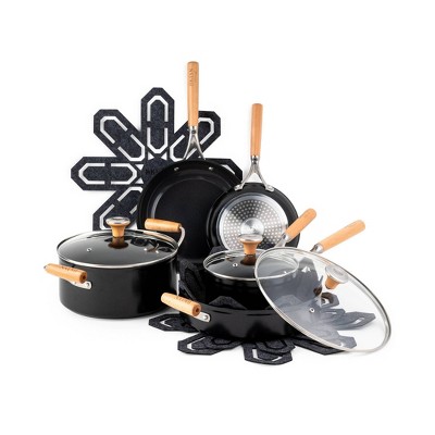 T-fal Fresh Simply Cook 12pc Ceramic Recycled Aluminum Cookware