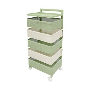 YIYIBYUS Rotating Storage Rack, Kitchen Organizer With Rotating Basket, Rotating Kitchen Storage Cart - 1 of 4