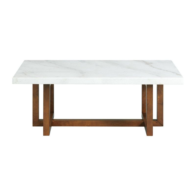 Meyers Marble Rectangular Coffee Table White - Picket House Furnishings, 1 of 10