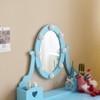 KTMBDW Kids Vanity Table and Chair Set, Girls Vanity Set with Stool and Mirror, Makeup Dressing Princess Table with 3 Drawer for Little Girls - 3 of 4