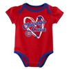 MLB Chicago Cubs Infant Girls' 3pk White Bodysuit - 3 of 4