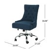 Tufted Office Chair with Adjustable Height & Swivel Base, Armless Fabric Desk Chair with Plush Seat Cushion-Cuddlewood - 4 of 4