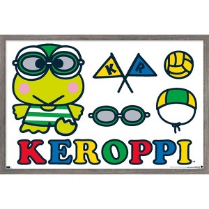 Trends International Hello Kitty and Friends: 21 Sports - Keroppi Water Polo Framed Wall Poster Prints - 1 of 4