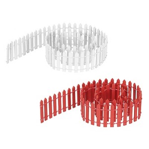 Unique Bargains Dollhouse Home DIY Wooden Decorative Miniature DIY Garden Fence - 1 of 4