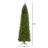 9ft. Slim Green Pine Artificial Christmas Tree with 600 Clear LED Lights – Tall X-Mas Tree for Living Room or Entryway - 2 of 4