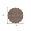 Chocolate And Gray Floral Washable Indoor Outdoor Area Rug - 3 of 4