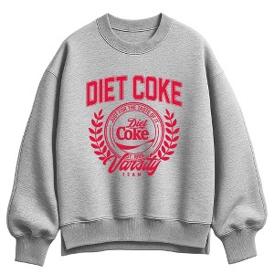 Women's Coca-Cola Diet Coke Collegiate Oversized Fleece Crew Sweatshirt ...