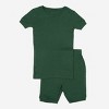 Leveret Matching Family Pajamas – Solid Uniform Green – 100% Cotton – Customizable for Personalization - 2 of 4