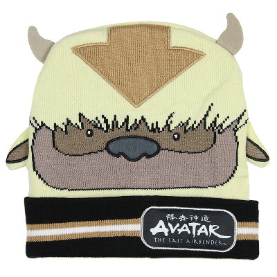 Avatar The Last Airbender Appa Flying Bison 3D Ears and Horns Cuffed Beanie Multicoloured