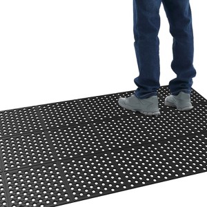 ROVSUN Rubber Floor Mat with Holes, Hollow Large Mat Roll, Anti-Fatigue/Non-Slip Drainage Mat, for Industrial Kitchen Restaurant Bar Bathroom - 1 of 4