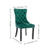FURNIinspire Dining Chairs Dining Room Chair Kitchen Chairs Set Of 2, Modern Velvet Upholstered Solid Wood Dining Chair, Green, 24.4"*19.7"*37.5" - 3 of 4