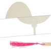 Unique Bargains Portable Double-Sided Long Handle Xuan Paper Folding Fan 1 Pc - 3 of 4