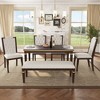 Merax Elegant 6-Piece Dining Set with Tufted High-Back Chairs & Bench - 2 of 4