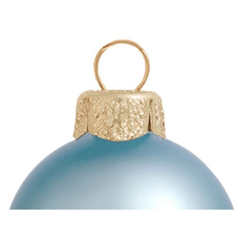 Northlight Matte Finish Glass Christmas Ball Ornaments - 2.75" (70mm) - Sky Blue - 12ct, 3 of 4