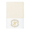 Linum Home Textiles 100% Turkish Cotton MONICA Gold Thread 3PC Embellished Towel Set - 3 of 4